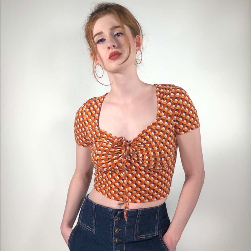 1970s inspired crop top